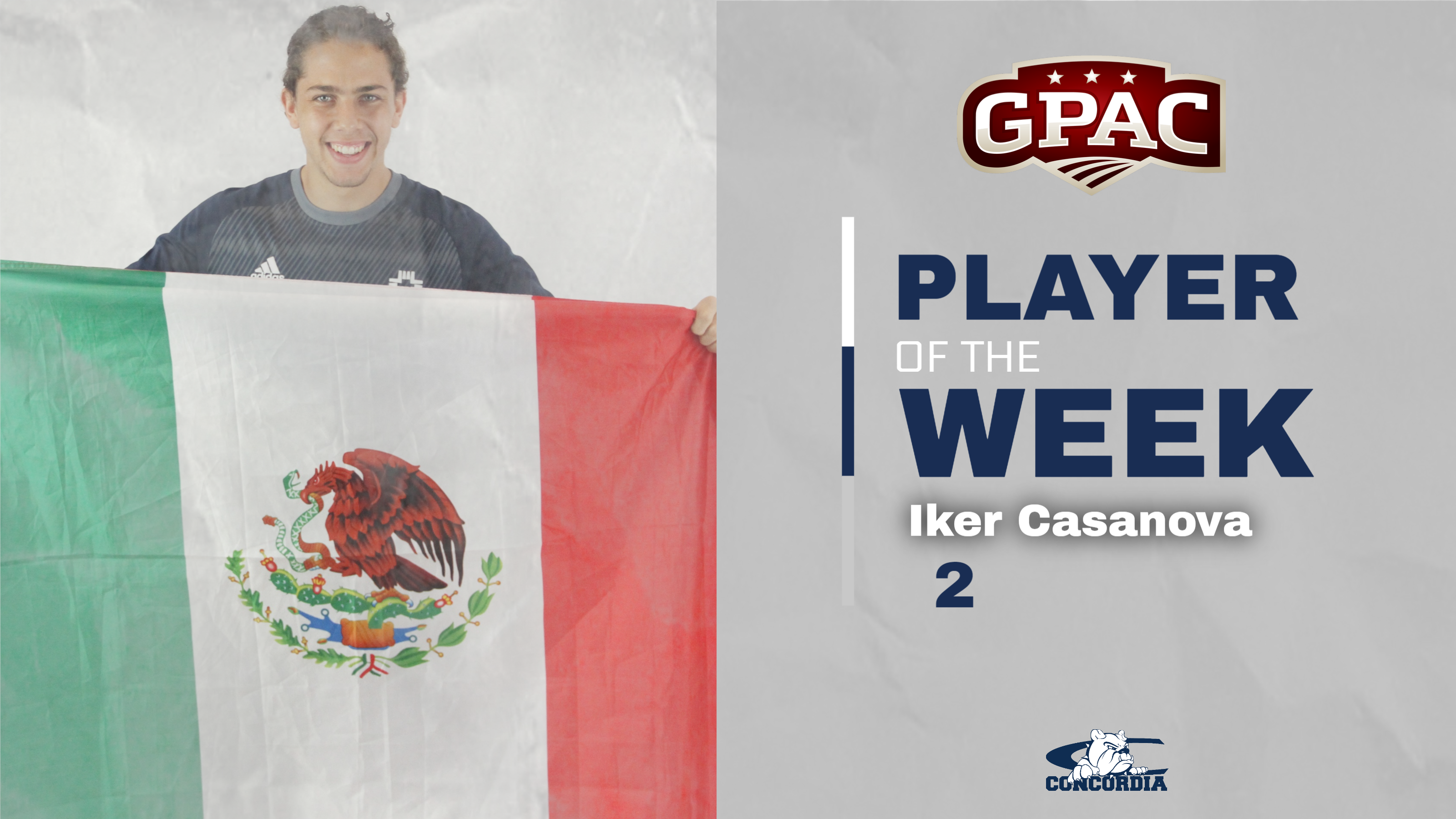 Casanova recognized by GPAC for secondstraight week Men's Soccer