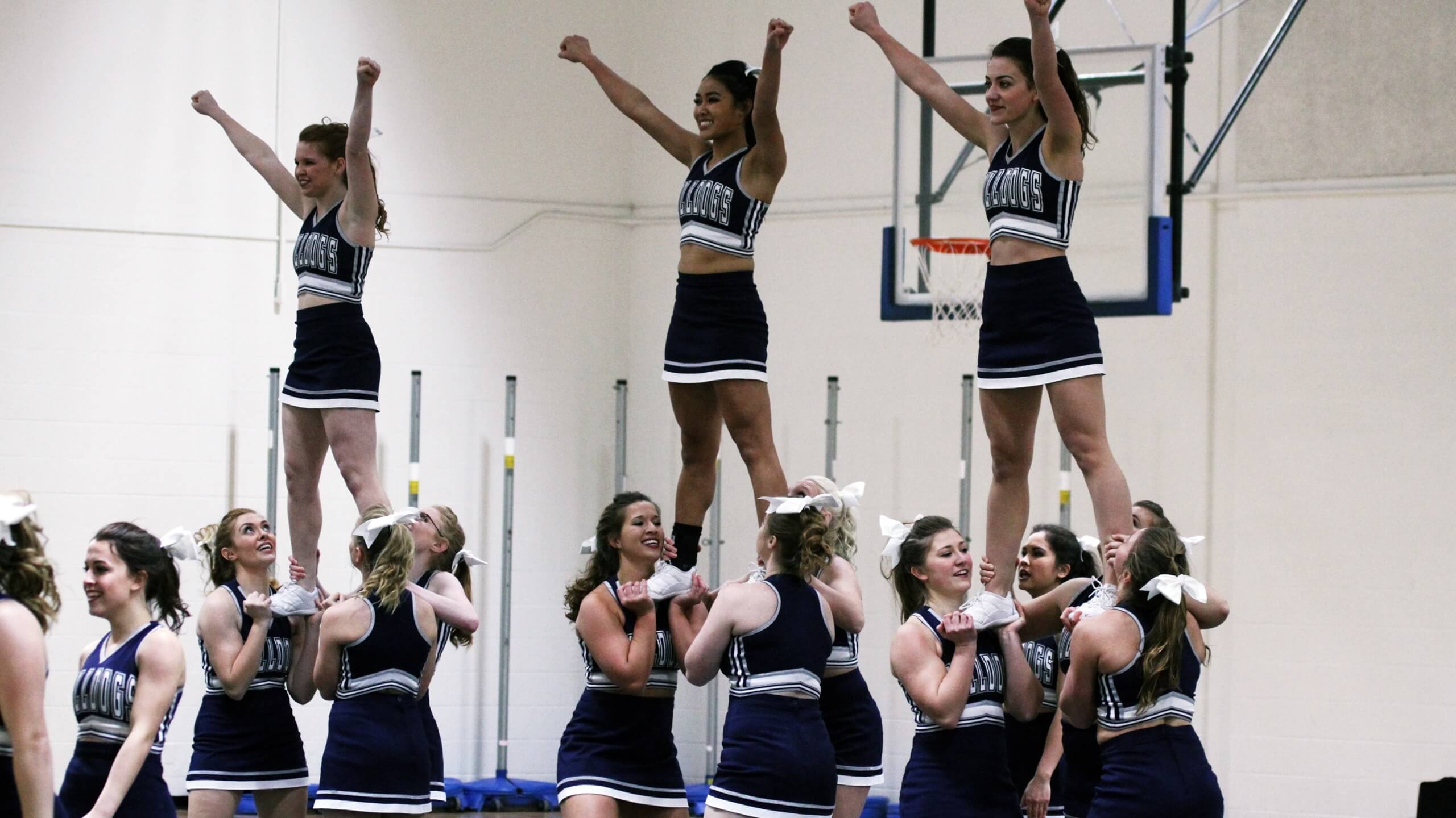 Cheer defeats Hastings in season's first competition Cheerleading