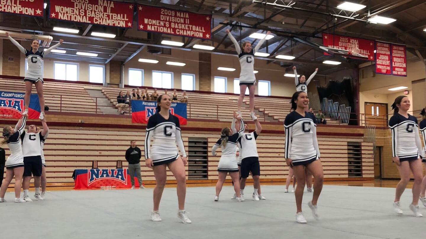 Cheer places ninth at NAIA Northwest Qualifier Cheerleading