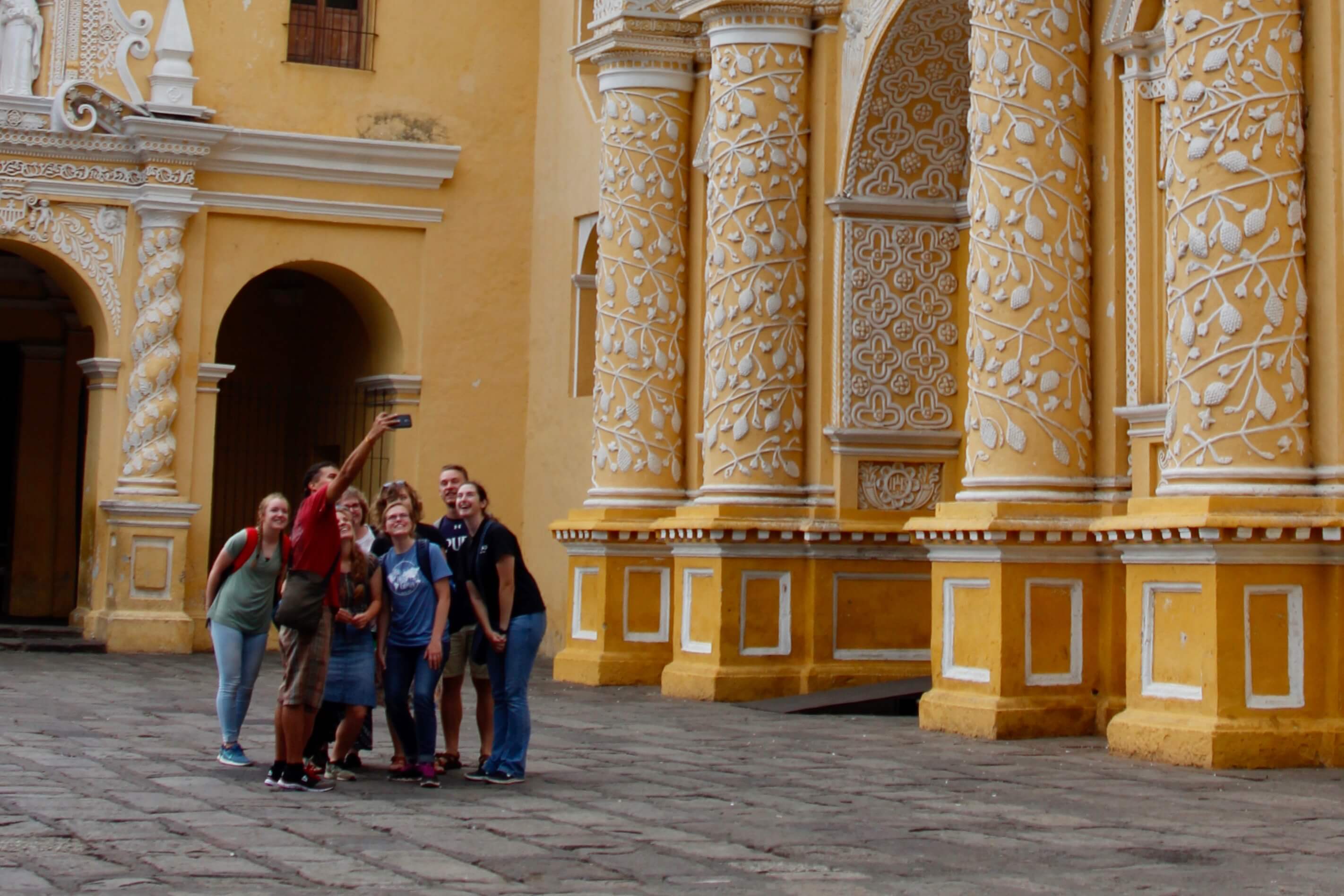 Students on a study abroad trip.