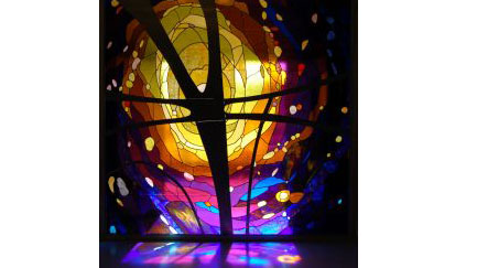 Center for Liturgical Art installs stained glass window at Lutheran