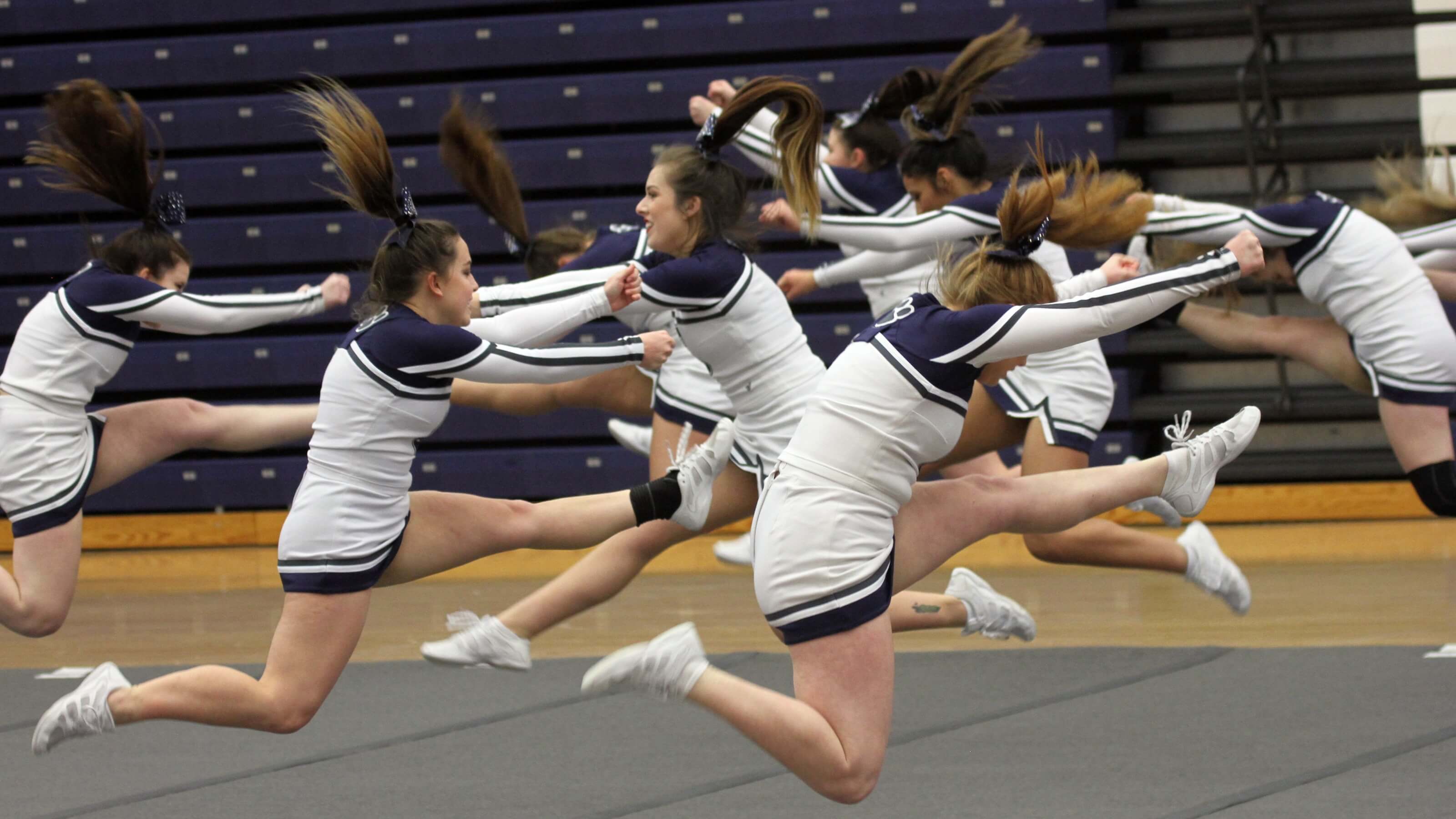 Cheer places sixth at own invite Cheerleading Concordia University, Nebraska