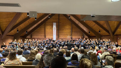 The honor choir performed their concert alongside members of Concordia's chamber choir