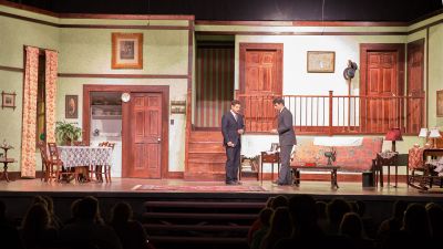 Two students giving a performance in Weller Hall