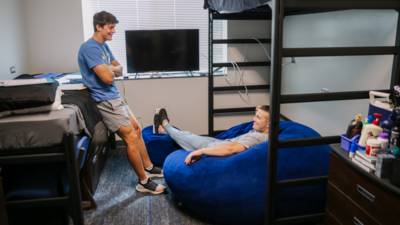 Two students in their dorm