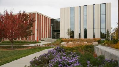 A picture of the Borland music building