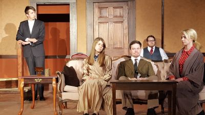Students giving a victorian style performance in Olde Glory Theater