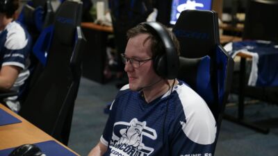 Trey Aschenbeck practicing Rocket League