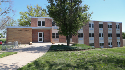 An outside picture of Phillip Hall