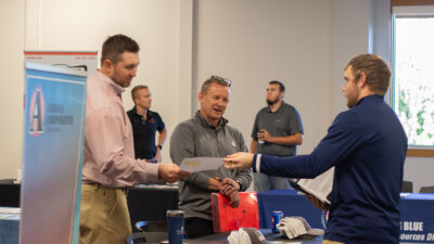 Students were given the opportunity to share resumes with a variety of employers