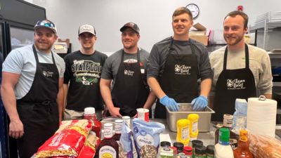 From left to right: Gabe Knisley, Karsten McCarter, Joseph Khars, Ty Swanson, Teagan Meyer. 