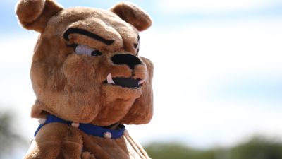 Photo of Bruiser the Bulldog, Concordia's mascot