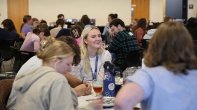 Students at the luncheon participated in a