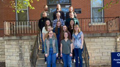 First Row: Julia Witt, Victoria Ritzma
Second Row: Katie Rickords, Rebecca Kollipara, Esther Langness
Third Row: Renata Peperkorn, Breanna Green, Hannah Mundt
Fourth Row: Tyler Linneman, Owen Dawson, Jonathan Landrey
Fifth Row: Ben Moll, Jacob Gosnell, Nathan Birtell
