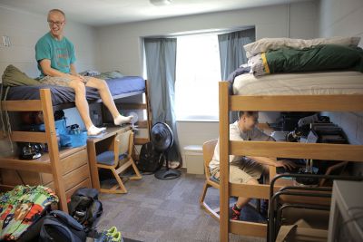 Two students in their dorm