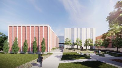 A full outside rendering of Concordia's Music Center renovation.