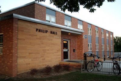 An outside picture of Phillip Hall