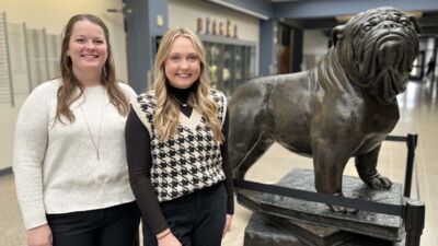 (From left to right) Emily Morse and Lexis Haney were the Eunice Goldgrabe recipients this year.