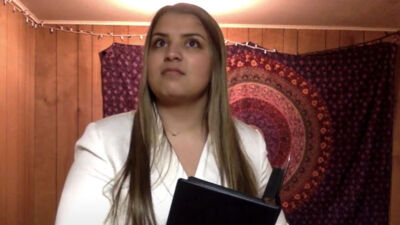 Concordia student Alia Hurst competes in a virtual speech competition