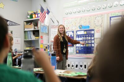 Concordia Nebraska alum teaching in a classroom